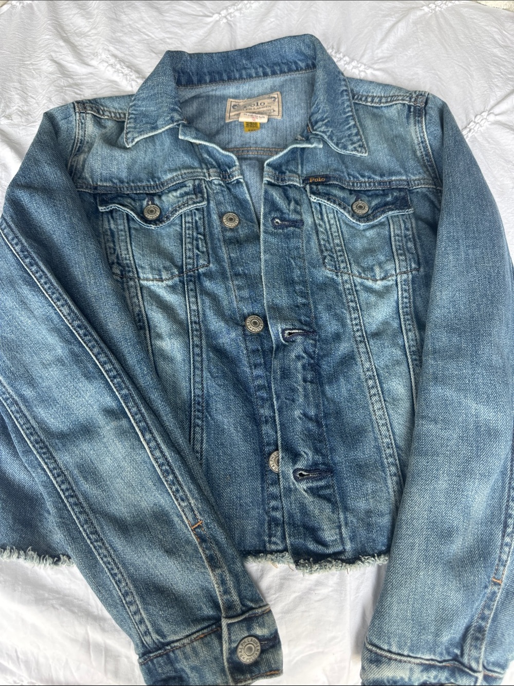 Polo by Ralph Lauren Faded Light Blue Denim Jacket - Women's